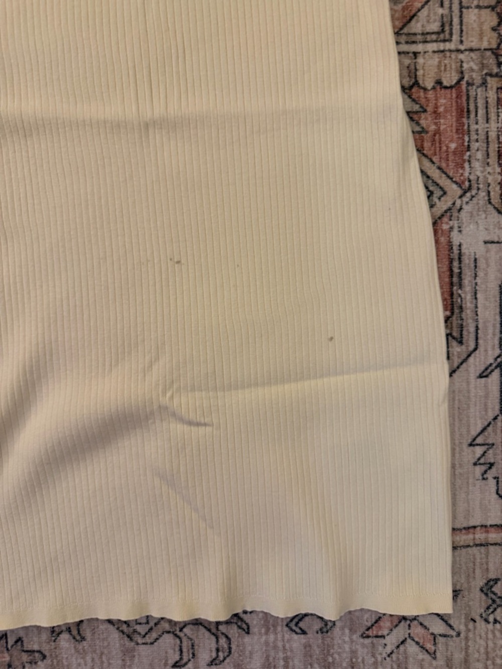 Sunday Best Cream Ribbed Racerback Dress - Picture 2 of 4